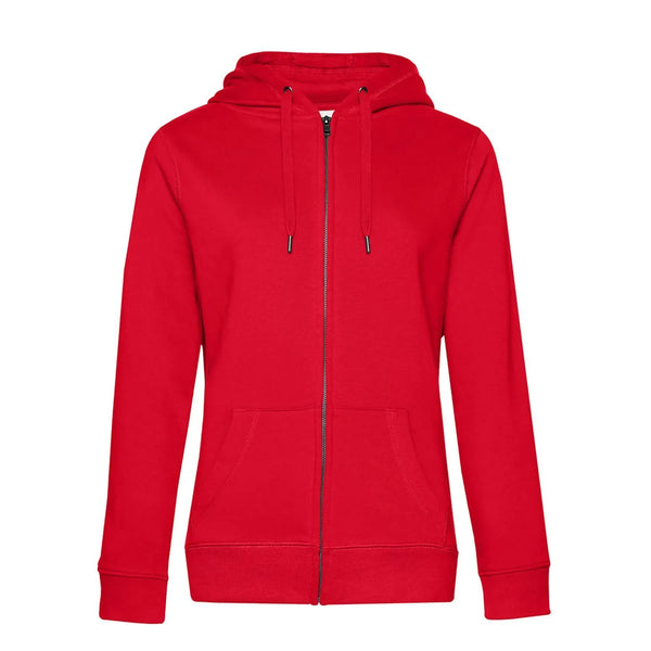 Felpa QUEEN Zipped Hood rosso / XS - personalizzabile con logo