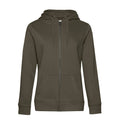 Felpa QUEEN Zipped Hood verde / XS - personalizzabile con logo