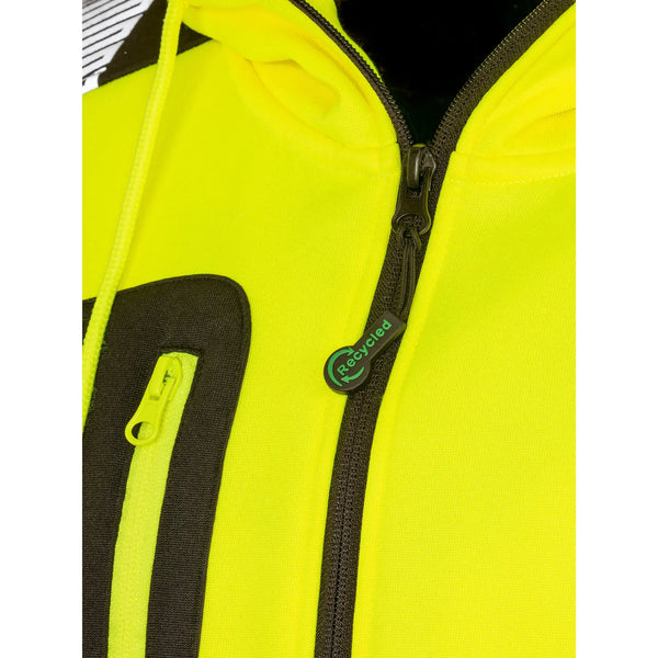 Felpa Recycled Robust con zip -  Safety cappuccio - personalizzabile con logo