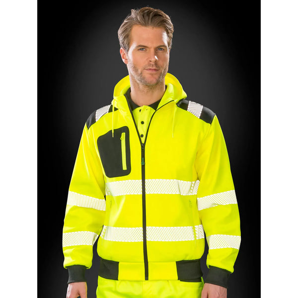 Felpa Recycled Robust con zip -  Safety cappuccio - personalizzabile con logo