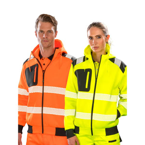 Felpa Recycled Robust con zip -  Safety cappuccio - personalizzabile con logo