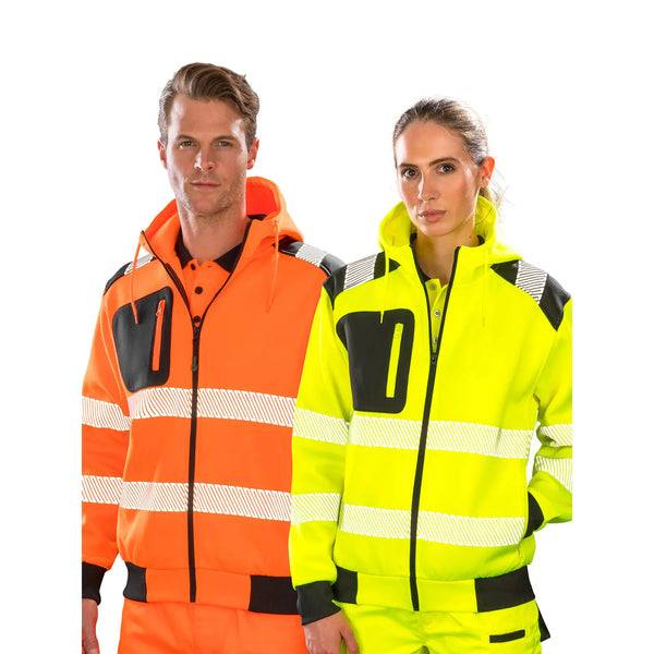 Felpa Recycled Robust con zip -  Safety cappuccio - personalizzabile con logo