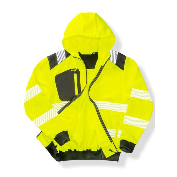 Felpa Recycled Robust con zip -  Safety cappuccio - personalizzabile con logo