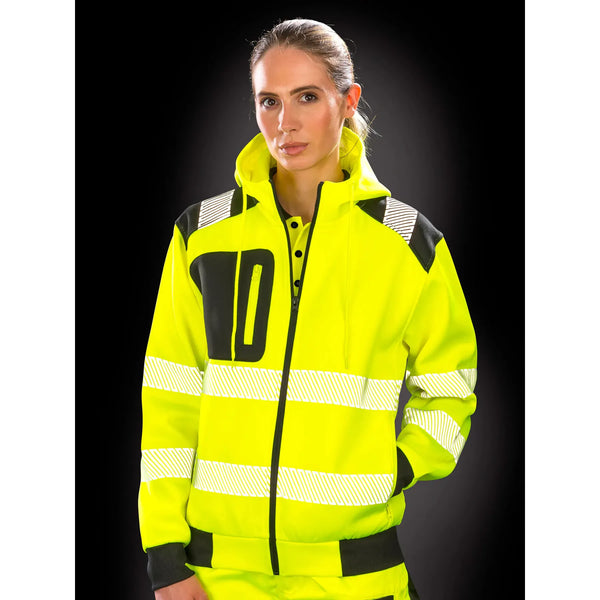 Felpa Recycled Robust con zip -  Safety cappuccio - personalizzabile con logo