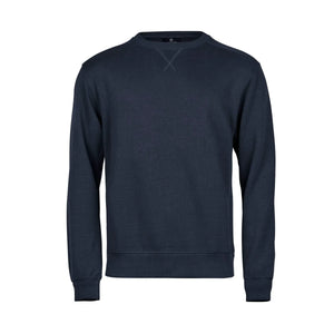 Felpa Ribbed Interlock Crew Neck blu / S - personalizzabile con logo