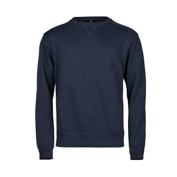 Felpa Ribbed Interlock Crew Neck blu / S - personalizzabile con logo