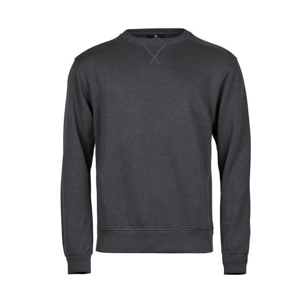 Felpa Ribbed Interlock Crew Neck grigio / S - personalizzabile con logo