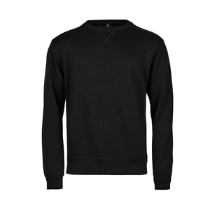 Felpa Ribbed Interlock Crew Neck nero / S - personalizzabile con logo