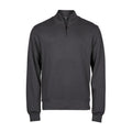 Felpa Ribbed Interlock Half Zip grigio / S - personalizzabile con logo