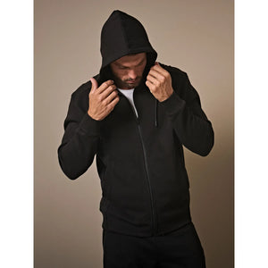 Felpa Ribbed Interlock Hooded Full Zip - personalizzabile con logo