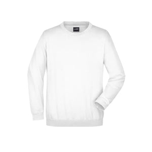 Felpa Round  Heavy bianco / S - personalizzabile con logo