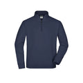 Felpa Round-neck Zip blu / S - personalizzabile con logo