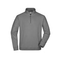 Felpa Round-neck Zip sports-grey / S - personalizzabile con logo