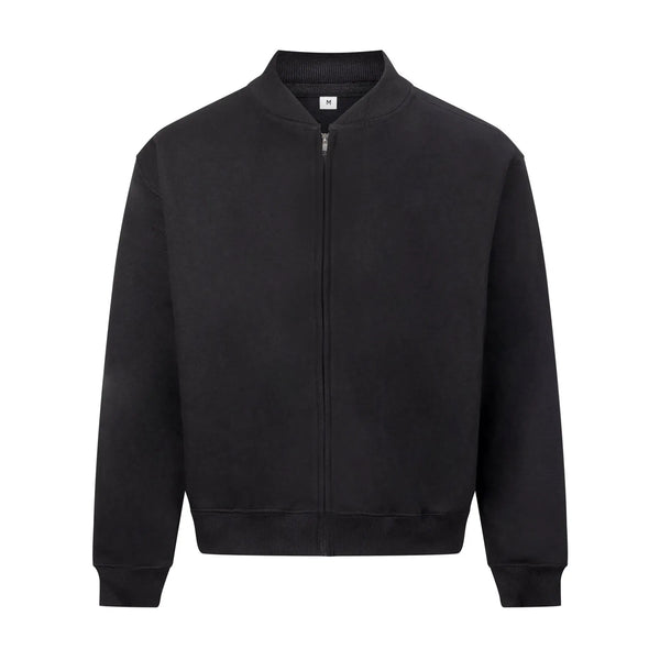 Felpa Signature Heavyweight Bomber Sweat nero / XS - personalizzabile con logo