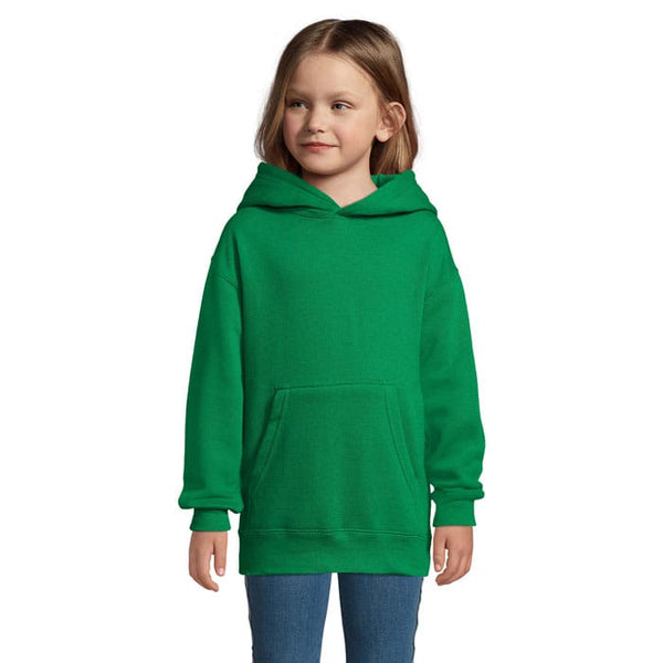 Felpa Slam Kids  Cappuccio verde / L - personalizzabile con logo