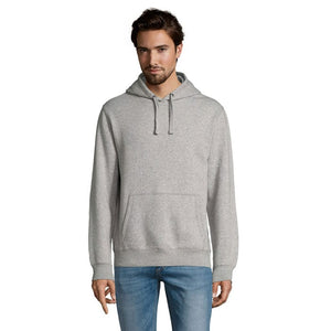 Felpa Spencer  Con Cappuccio Grigio Melange 2 / XS - personalizzabile con logo