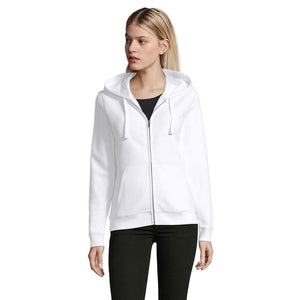 Felpa Spike Hood Donna 280Gr Bianco / XS - personalizzabile con logo