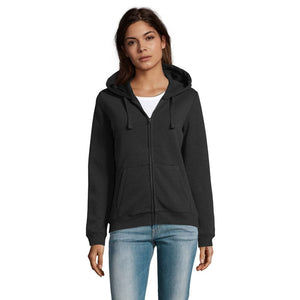 Felpa Spike Hood Donna 280Gr Nero / XS - personalizzabile con logo