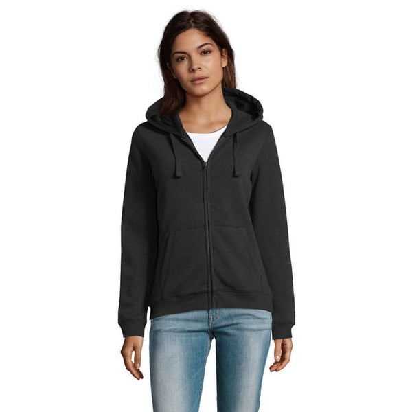 Felpa Spike Hood Donna 280Gr Nero / XS - personalizzabile con logo