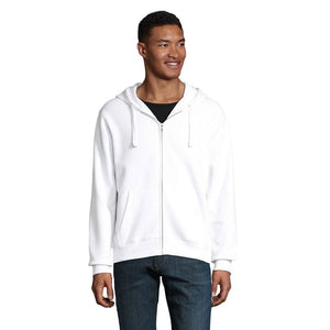Felpa Spike Hood Uomo 280Gr Bianco / S - personalizzabile con logo