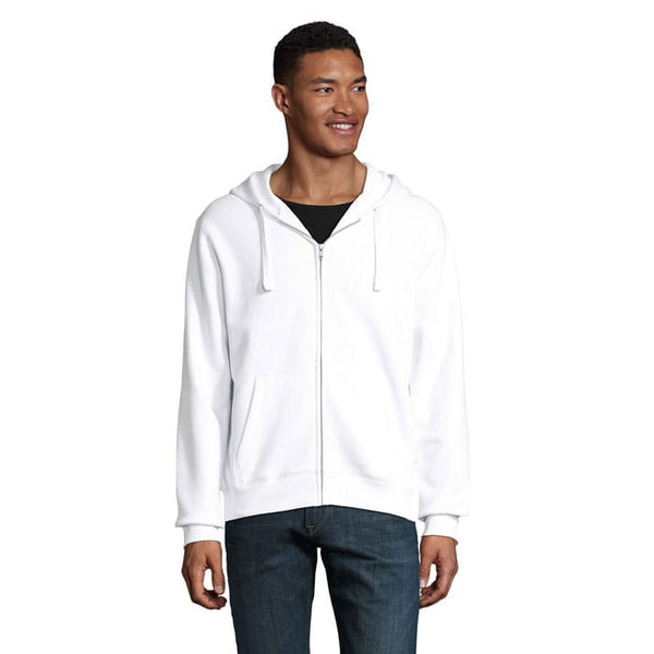 Felpa Spike Hood Uomo 280Gr Bianco / S - personalizzabile con logo