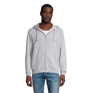 Felpa Spike Hood Uomo 280Gr grigio / S - personalizzabile con logo