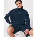 Felpa Unisex Boxy Con Mezza Zip Al Tocco Secco Miller Dry blu navy / XXS - personalizzabile con logo