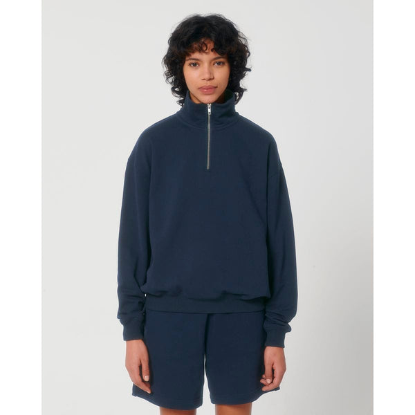 Felpa Unisex Boxy Con Mezza Zip Al Tocco Secco Miller Dry - personalizzabile con logo