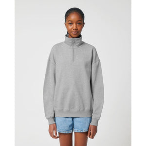Felpa Unisex Boxy Con Mezza Zip Al Tocco Secco Miller Dry - personalizzabile con logo
