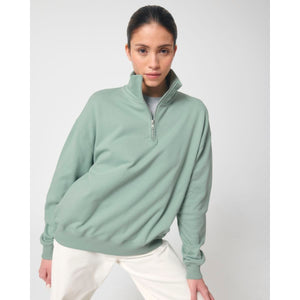 Felpa Unisex Boxy Con Mezza Zip Al Tocco Secco Miller Dry - personalizzabile con logo