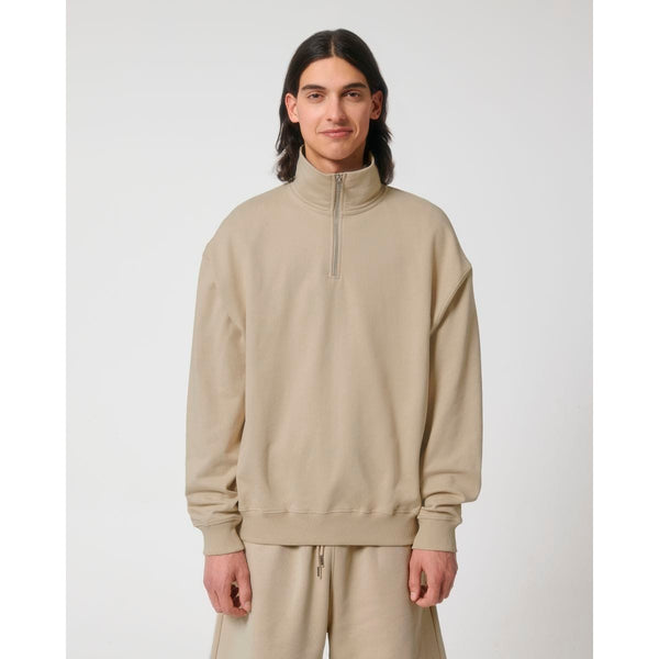 Felpa Unisex Boxy Con Mezza Zip Al Tocco Secco Miller Dry - personalizzabile con logo