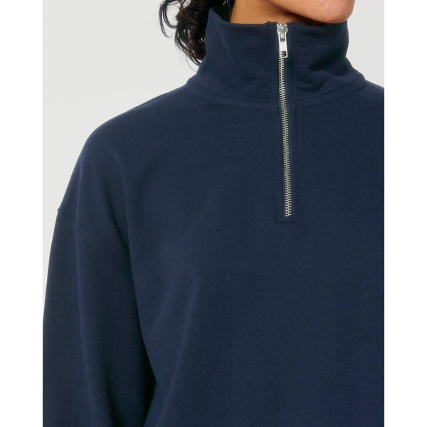 Felpa Unisex Boxy Con Mezza Zip Al Tocco Secco Miller Dry - personalizzabile con logo