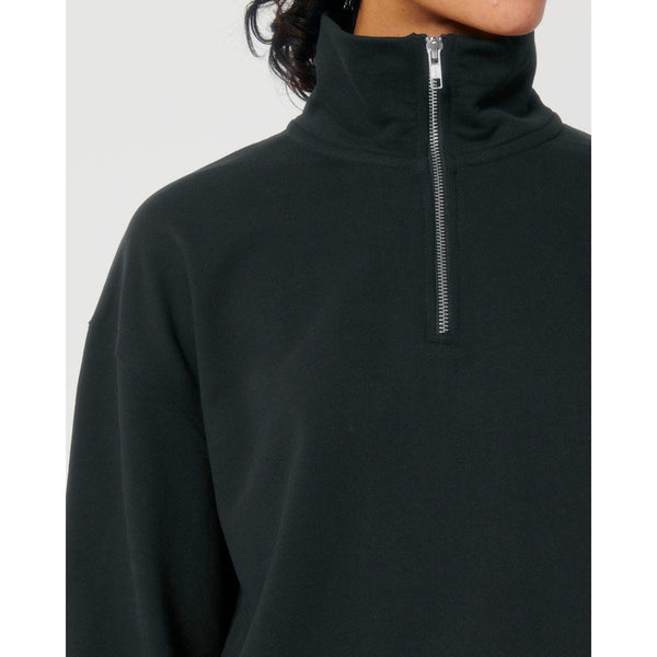 Felpa Unisex Boxy Con Mezza Zip Al Tocco Secco Miller Dry - personalizzabile con logo