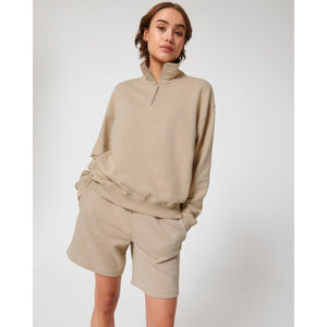 Felpa Unisex Boxy Con Mezza Zip Al Tocco Secco Miller Dry - personalizzabile con logo