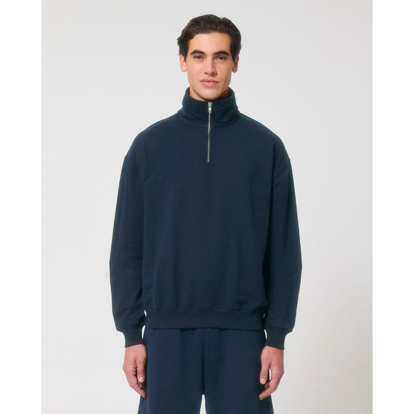 Felpa Unisex Boxy Con Mezza Zip Al Tocco Secco Miller Dry - personalizzabile con logo