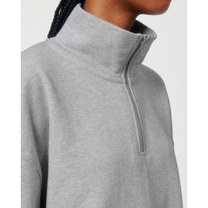 Felpa Unisex Boxy Con Mezza Zip Al Tocco Secco Miller Dry - personalizzabile con logo