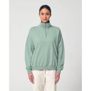 Felpa Unisex Boxy Con Mezza Zip Al Tocco Secco Miller Dry - personalizzabile con logo