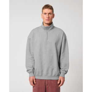 Felpa Unisex Boxy Con Mezza Zip Al Tocco Secco Miller Dry - personalizzabile con logo