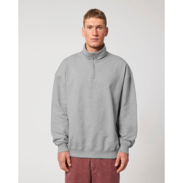 Felpa Unisex Boxy Con Mezza Zip Al Tocco Secco Miller Dry - personalizzabile con logo