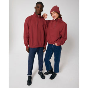 Felpa Unisex Boxy Con Mezza Zip Al Tocco Secco Miller Dry - personalizzabile con logo