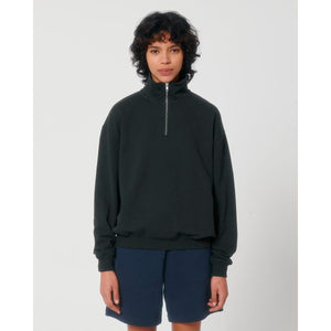 Felpa Unisex Boxy Con Mezza Zip Al Tocco Secco Miller Dry - personalizzabile con logo
