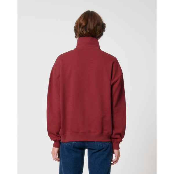 Felpa Unisex Boxy Con Mezza Zip Al Tocco Secco Miller Dry - personalizzabile con logo