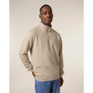Felpa Unisex Con Mezza Zip Trucker 2.0 beige / XXS - personalizzabile con logo