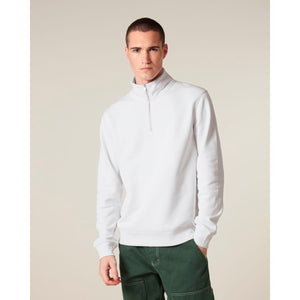 Felpa Unisex Con Mezza Zip Trucker 2.0 bianco / XXS - personalizzabile con logo