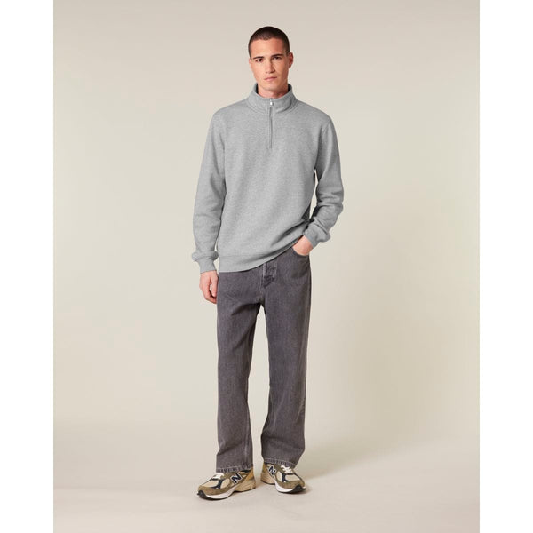 Felpa Unisex Con Mezza Zip Trucker 2.0 grigio / XXS - personalizzabile con logo