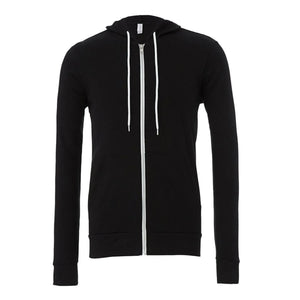 Felpa Unisex Sponge Full-zip nero / S - personalizzabile con logo