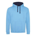 Felpa Varsity Hoodie azzurro / XS - personalizzabile con logo