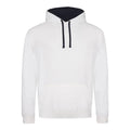 Felpa Varsity Hoodie bianco / S - personalizzabile con logo