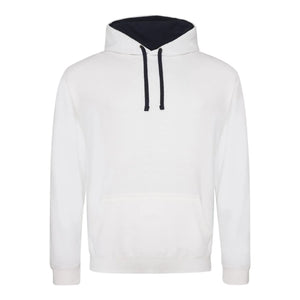 Felpa Varsity Hoodie bianco / S - personalizzabile con logo