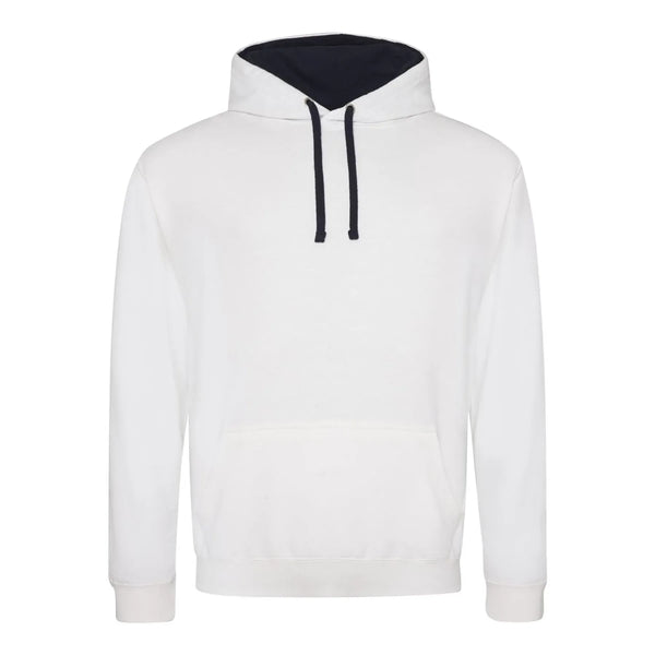 Felpa Varsity Hoodie bianco / S - personalizzabile con logo